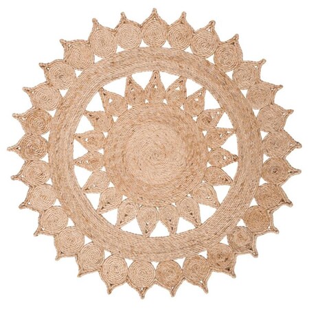 Safavieh 4 x 4 ft. Natural Fiber Collection Round Rug - Natural NFB246A-4R